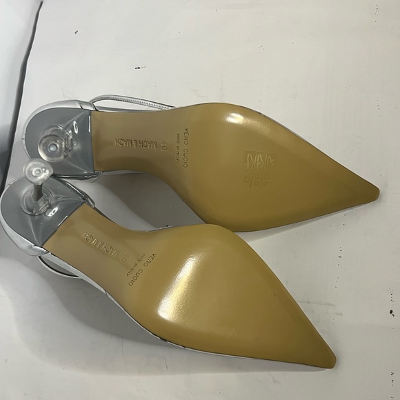 Mach & Mach Bow-shaped crystals & PVC detail Pump Clear/Silver SZ 40EU/10US NWOB - Picture 11 of 15